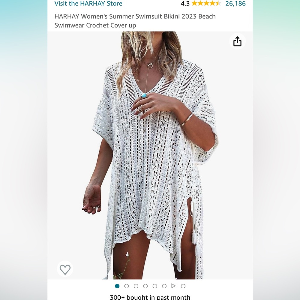 Off-white crochet swimsuit cover up